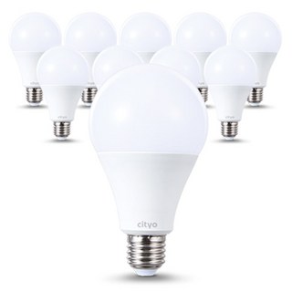 cityo LED燈泡 15W, 黃光, 10入