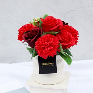 블뤼엔 아모르 비누꽃화분, 레드, 1개