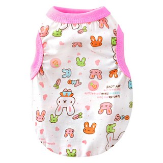 ZEZEPET 寵物用圖案無袖T恤, G106PDFC005, 1個