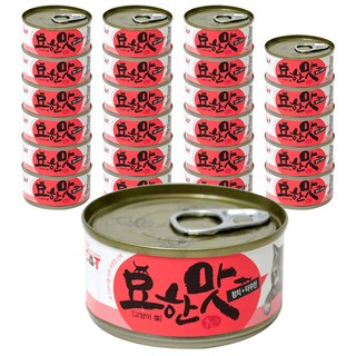바이캣 고양이 묘한맛 간식, 참치 + 타우린 혼합맛, 80g, 24개