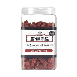 웰메이드 강아지 수제간식, 야채오리큐브맛, 400g, 1개
