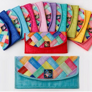 담은코리아 모시 조각 격자 카드돈지갑 모시지갑 통장지갑 돈지갑 카드지갑