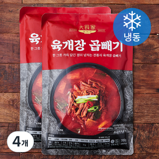 대식가 육개장 곱빼기 (냉동), 700g, 4개