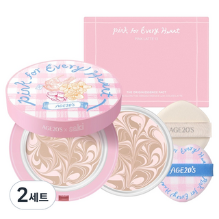 에이지투웨니스 핑크 포 에브리 하트 에디션 디오리진 에센스 팩트 세트, 핑크라떼 13호, 2세트