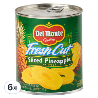 델몬트 슬라이스 파인애플 통조림, 836g, 6개