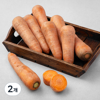 국내산 유기농 당근, 1kg, 2개