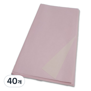 Madakkumi 雙面防水花束包裝紙, 40個, 26 牛奶白 粉紅色