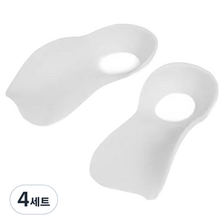 Solmion 舒適足弓支撐正確姿勢鞋墊組 白色, 4套