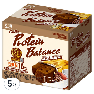 HAITAI 海太 Calbar 蛋白質均衡可可軟糖 7入, 5個, 266g