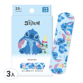 ONEDER 旺達棉品 星際寶貝史迪奇系列貼繃, 20片, 3盒