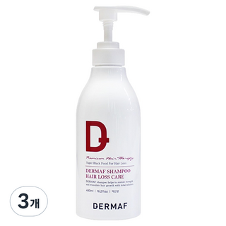 더마프 탈모증상완화 샴푸, 480ml, 3개