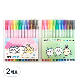 Chiikawa 吉伊卡哇 12色簽字筆 2款組合, 2套, 混色