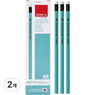 동아 스쿨 연필 2B, 민트, 24개