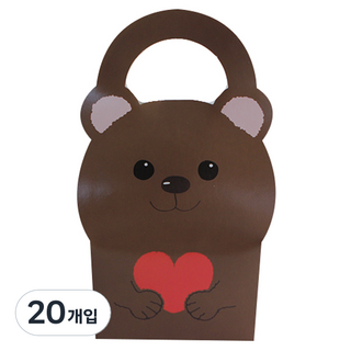TINA PICNIC 可愛手提動物盒 熊 大, 棕色, 20個