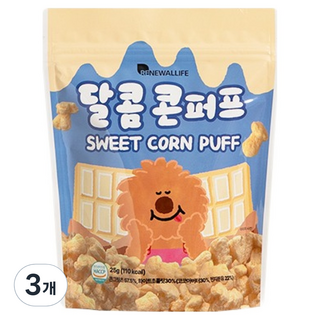 TtoTtoMom 香甜玉米泡芙 玉米點心 零食, 25g, 3個, 香草口味