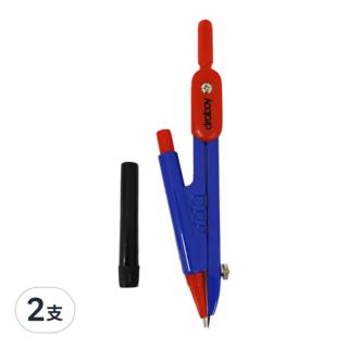 旻新 480夾筆心圓規 顏色隨機, 2支