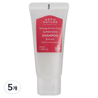 Dr.Orga 受損與染後護理 阿爾卑斯玫瑰 極度受損 弱酸性安瓶洗髮精, 5個, 40ml