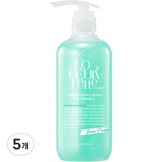 로더렛 컬러핏 헤어 두피 퍼퓸 샴푸 파우더리 브리즈, 500ml, 5개