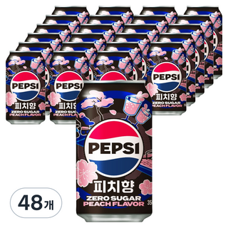 펩시 제로슈거 피치향, 48개, 355ml