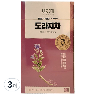 쌍계명차 김동곤 명인이 만든 도라지차, 0.7g, 100개입, 3개