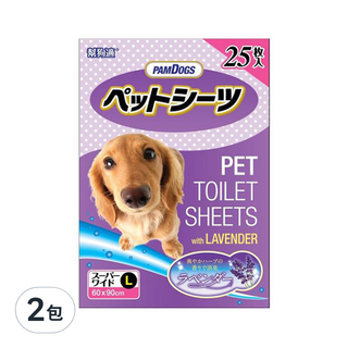 PAMDOGS 幫狗適 寵物尿布 薰衣草香, L 90 x 60cm, 25片, 2包
