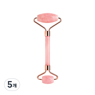 Hierdeco按摩石多功能按摩刮痧系列按摩滾輪, 薔薇石英, 5個
