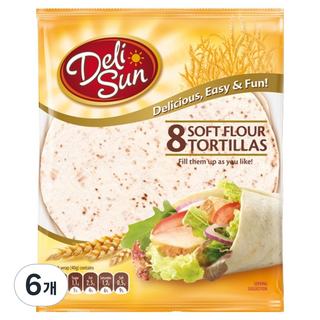 Delibreads Deli Sun 軟式花形墨西哥薄餅, 320g, 6個