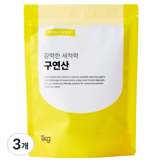 이너홈 깔끔 구연산 세제, 1kg, 3개