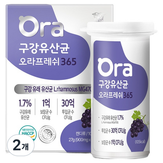 랩온랩 정품 구강유산균 오라프레쉬 365 27g, 30정, 2개