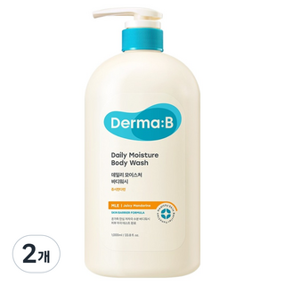 더마비 데일리 모이스처 바디 워시 쥬시만다린, 1L, 2개