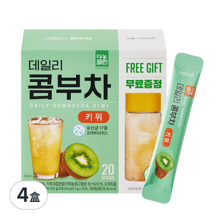 Danongwon 乳酸菌康普茶 + 瓶子 奇異果, 20包, 5g, 4盒