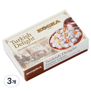 KOSKA 榛果土耳其軟糖, 125g, 3個