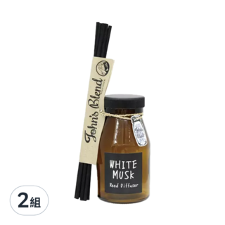 John's Blend 室內香氛擴香瓶 140ml, White Musk, 2件