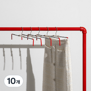 MAWA 防滑Rofit37褲裙衣架, 紅色, 10個