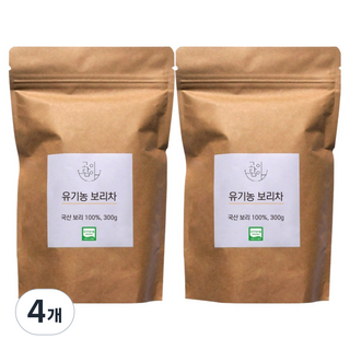 GoiDama 韓國產 烘焙有機大麥茶, 4個, 1入, 300g
