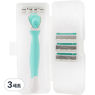 다르니나 여성용 제모 면도기 + 면도날 4p + 케이스 세트 타입04, 3세트