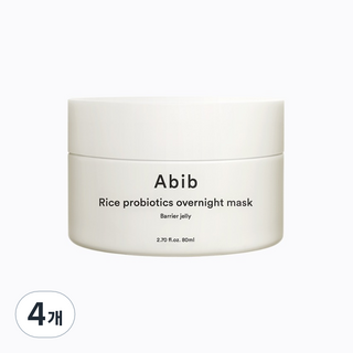아비브 라이스 프로바이오틱스 오버나이트 마스크 배리어 젤리, 80ml, 4개