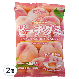 Kasugai 春日井 水蜜桃軟糖, 2個, 107g
