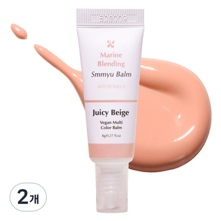 Keep In Touch Marine Blending Smmyu眼影腮紅膏, 2條, Juicy Beige