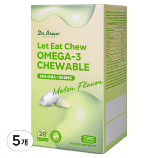 Dr.Brian ROETTGER Let It Chew rTG Omega-3 咀嚼錠 哈密瓜口味 103.6g, 28錠, 5個