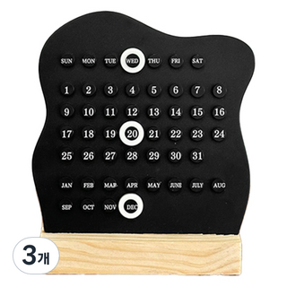 Ilsangsokbanzzak 室內裝飾數位倒數日曆, 黑色, 3個