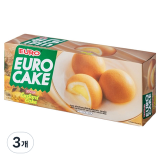 泰國 EURO 原味卡士達蛋糕, 144g, 3個