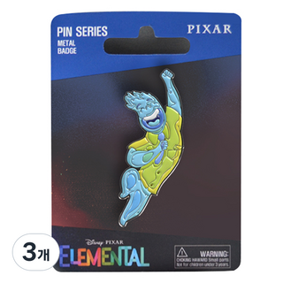 Iknowk 迪士尼 桌面裝飾 元素方城市 單面徽章 水弟 2, 3個, 1入