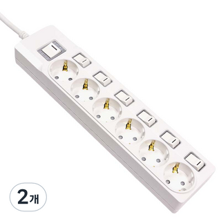 subony 獨立開關型6孔多抽頭, 5m, 2個