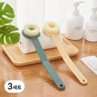 MONACO OLIVE 弧形貼合身體刷2件組, 黃色 + 卡其綠