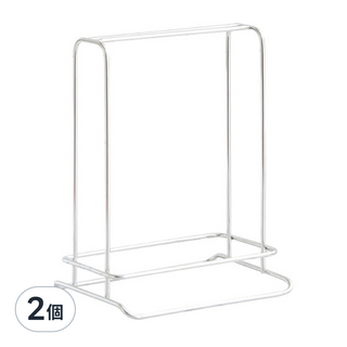 不鏽鋼衣架整理收納架, 2個, 銀色