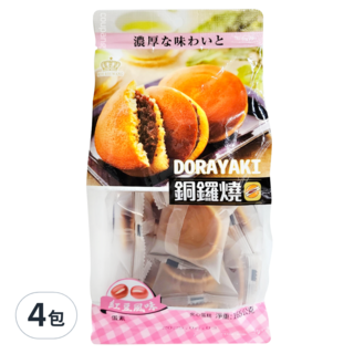 日日旺 銅鑼燒夾心蛋糕 紅豆風味, 165g, 4包