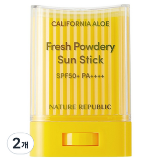네이처리퍼블릭 캘리포니아 알로에 보송 선스틱 SPF50+ PA++++, 24g, 2개