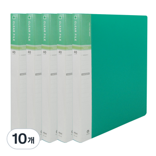 MiDAS HYUNPOONG 40頁 VIVO A4索引透明文件夾, 綠色, 10個