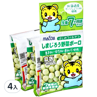 大阪前田製菓 小老虎蔬菜蛋酥 50g*4入 寶寶零食 嬰幼兒磨牙餅